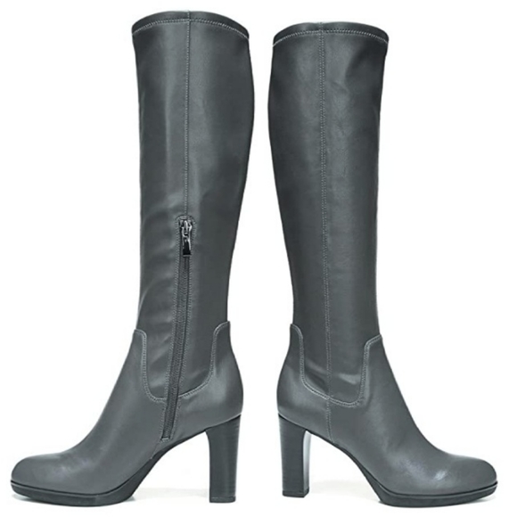 Franco Sarto Shoes - FRANCO SARTO WMNS 9 GRAY ILANA KNEE HI HEEL BOOTS